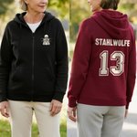 Personalisierte Kapuzenjacke aus 100 % Baumwolle im Ball-Sport-Design mit Teamnamen Namen und Nummer Spieltag Geburtstag Geschenk für Ballspieler