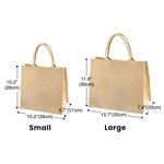 Personalised Patchwork Element Christmas Tree Santa Claus Large Jute Tote Bag with Name Christmas Gift for Family Kids