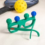 Personalized 3D-Printed Light Up Miniature Pickleball Eyeglass with Text Party Decor Christmas Gift for Pickleball Lover