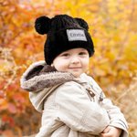 Gepersonaliseerde schattige beer oren winddicht bont muts met borduren naam Baby Shower Gift voor baby peuter