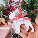 Personalized Cute Pet Breed Silhouette Ornament with Name Home Decor Christmas Gift for Pet Lover