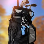 Henkilökohtainen Golf Akryyli Avaimenperä nimi ja Tupsu Bag Tag End of Season joulun syntymäpäivälahja Golf Lovers Pelaajat