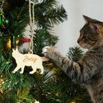 Personalized Cute Pet Breed Silhouette Ornament with Name Home Decor Christmas Gift for Pet Lover