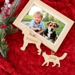 Personalized Cute Pet Breed Silhouette Ornament with Name Home Decor Christmas Gift for Pet Lover