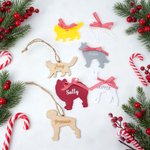 Personalized Cute Pet Breed Silhouette Ornament with Name Home Decor Christmas Gift for Pet Lover