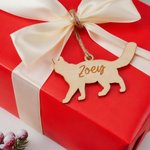 Personalized Cute Pet Breed Silhouette Ornament with Name Home Decor Christmas Gift for Pet Lover
