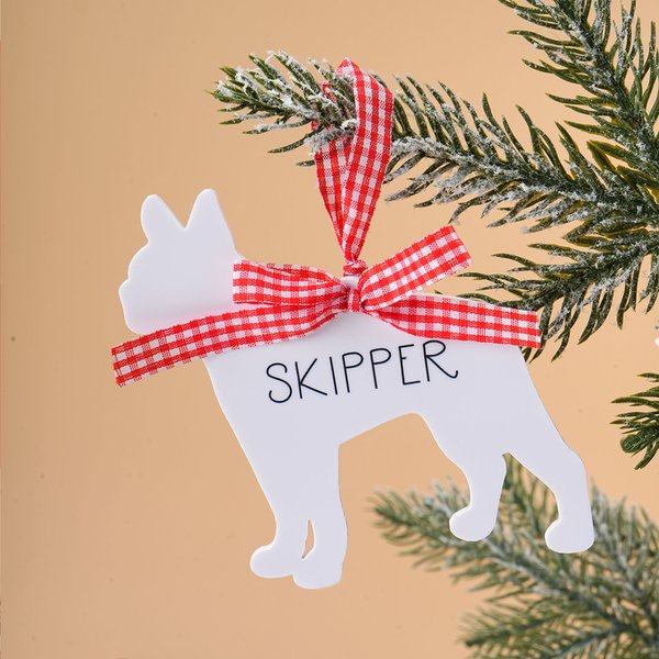 Personalized Cute Pet Breed Silhouette Ornament with Name Home Decor Christmas Gift for Pet Lover