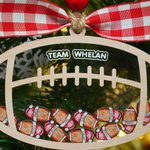 Personalized Santa Hat Football Christmas Shaker Ornament with 6-15 Names and Team Name Christmas Gift for Football Lover Coach