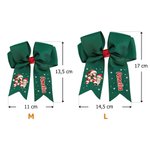 Personalisierte Cartoon-Figur Haarschleife mit Namen und Initiale im Weihnachtsdesign Haar Accessoires Weihnachtsgeschenk für Mädchen