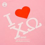 Gepersonaliseerde Multicolor I Love Baby Tee Crop Top met Sorority Naam Sorority Bid Day Initiation Gift voor Vriendinnen Meisjes | Callie × Affinity Licensing