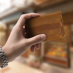 Personalised Minimal Crazy Horse Leather Wallet with Name Portable Accessories Travel Birthday Christmas Gift for Family Friends Colleagues