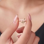 Personligt flygplan Justerbar ring med födelsesten Smycken Födelsedagspresent Julklapp för kvinnor Piloter Flygentusiaster