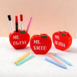 Personalized Apple Magnetic Marker Holder with Name Office Accessories Back To School Gift for Teacher