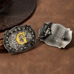Personalizzato Cool Vintage Cowboy-Themed Letter Belt Buckle Regalo di compleanno e anniversario per l'amante occidentale Cowboy Cowgirl