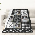 Manta personalizada con 4 fotos de perros y gatos con nombre material de forro polar o sherpa regalo conmemorativo para amantes de las mascotas
