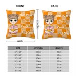 Personalized Checkerboard Cartoon Character Multicolor Soft Throw Pillow Cover with Name Home Decor Birthday Gift for Kids Family