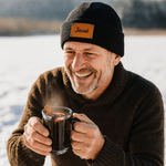 Henkilökohtainen PU nahka etiketti pehmeä neulottu pipo hattu nimi talvi lisävaruste syntymäpäivälahja miehille naisille perheelle