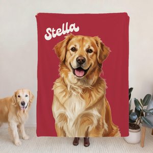Personalisierte Ölmalerei Stil Haustier Foto weiche Decke mit Namen Home Decor Weihnachten Geburtstag Geschenk für Tierliebhaber