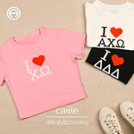 Gepersonaliseerde Multicolor I Love Baby Tee Crop Top met Sorority Naam Sorority Bid Day Initiation Gift voor Vriendinnen Meisjes | Callie × Affinity Licensing