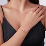 Bracelet de pierres de naissance personnalisées Eternal Interlocking Circle Birthstones Cadeau d'anniversaire pour elle