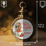 Personalized Photo Frame Design LED  Flameless Candle Ornament with Name Christmas Tree Decor Sympathy Memorial Gift for Loss of Loved One