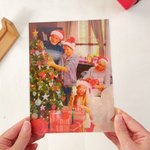 Personalised Polymer Clay Style Cartoon Photo Dynamic Grating Lenticular Photo Frame Christmas Birthday Memorial Gift for Family Friend