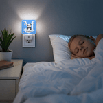 Personalized Cute Animal Star Name LED Plug-In Night Light with Light Sensor Room Decor Birthday Christmas Gift for Pet Lovers