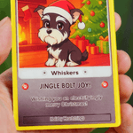 Personligt roligt glitterklassiskt fotospelkort med skyddande omslag och träställ Födelsedagskalas Present till familj vänner husdjursälskare