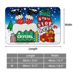 Personalized Santa Stop Here Chimney Santa Claus Doormat with Name Home Decor Christmas Gift for Family Friend