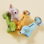 Personalised Dachshund Dog Ceramic Trinket Dish Ring Holder with Text Birthday Wedding Anniversary Gift for Women Engaged Couples