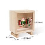 Personalized Santa Claus Elk Design Wooden Clear Piggy Bank Money Box with Name Home Decoration Christmas Gift for Kids