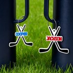 Portachiavi personalizzato in acrilico per Hockey con nome Regalo di compleanno per giocatore di Hockey Amante dello sport