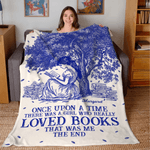 Toile de Jouy personalizado Personaje de dibujos animados Suave manta con nombre Decoración del hogar Cumpleaños Regalo de Navidad para los amantes de los libros