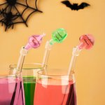 Personlig magisk häxdryck Handgjorda flaskomrörare med namn Uppsättning med 5 drinkdekorationer Halloween-festgåva för familj och vänner