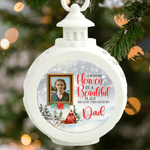 Personalized Photo Frame Design LED  Flameless Candle Ornament with Name Christmas Tree Decor Sympathy Memorial Gift for Loss of Loved One