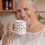 Personalised Toile De Jouy Birth Flower Ceramic Coffee Mug with Nicknames and Names Christmas Thanksgiving Day Birthday Gift for Women