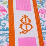 Personlig Chinoiserie Pagoda Mjuk superabsorberande våfflad kökshandduk med initialer Köksdekor Daglig användning Housewarming Present för värdinnor