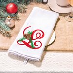 Personalisierte bestickt Weihnachten Monogramm 100% Baumwolle Küche Geschirrtuch Küche liefert Weihnachtsgeschenk für Familie Köche