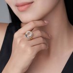 Personalised Photo Ring with Inner Band Name Engraving Memory Jewellery Daily Wear Birthday Memorial Gift for Family Couple Pet Owner