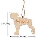 Personalized Cute Pet Breed Silhouette Ornament with Name Home Decor Christmas Gift for Pet Lover