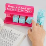 Personalised Multicolor 3D-Printed Flexible Counting Books Read Tracker with Name Bookshelf Decor Birthday Gift for Readers Bookworms