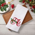 Personalisierte bestickt Weihnachten Monogramm 100% Baumwolle Küche Geschirrtuch Küche liefert Weihnachtsgeschenk für Familie Köche