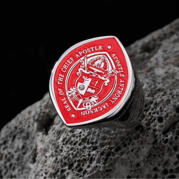 Personalized Episcopal Seal Design Bishop Ring with Text Apostolic Jewelry Pastoral Anniversary Gift for Clergy Apostle
