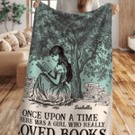 Toile de Jouy personalizado Personaje de dibujos animados Suave manta con nombre Decoración del hogar Cumpleaños Regalo de Navidad para los amantes de los libros