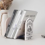 Personalized Retro Reading Girl Bookend with Name Birthday Back to School Gift for Bookworms