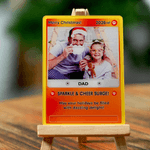 Personligt roligt glitterklassiskt fotospelkort med skyddande omslag och träställ Födelsedagskalas Present till familj vänner husdjursälskare