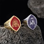 Personalized Episcopal Seal Design Bishop Ring with Text Apostolic Jewelry Pastoral Anniversary Gift for Clergy Apostle