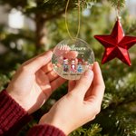 Ornement en Acrylique Personnalisé avec 2-5 Personnages et Nom Décoration de Maison Cadeau de Noël pour Meilleurs Amies Familles