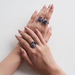 Personalised Photo Ring with Inner Band Name Engraving Memory Jewellery Daily Wear Birthday Memorial Gift for Family Couple Pet Owner