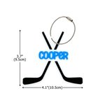 Portachiavi personalizzato in acrilico per Hockey con nome Regalo di compleanno per giocatore di Hockey Amante dello sport